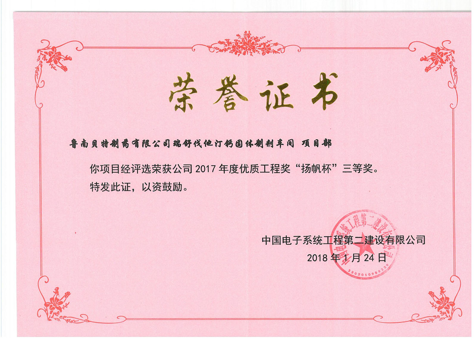 山东鲁南贝特固体制剂项目